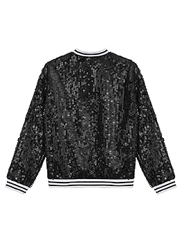 Amazon.com: Xnihocha Girls Sequin Jacket Long Sleeve Kids